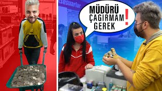 24 SAAT BOYUNCA SADECE BOZUK PARA  (TAM 100 KİLO!)  Alışveriş Vlog | Burak Şentürk