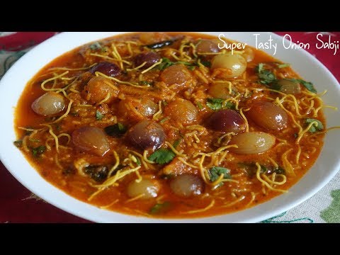 सिम्पल और टेस्टी टेस्टी बनाइए प्याज़ और सेव की सब्ज़ी • Onion Sev Sabji • Sangeeta's World