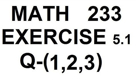 dae math 233 2nd year chapter no 5 exercise no 5.1 question no 1 to 3