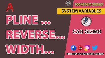 AutoCAD System Variables | PLINEREVERSEWIDTH | Cad Gizmo | #Autocad