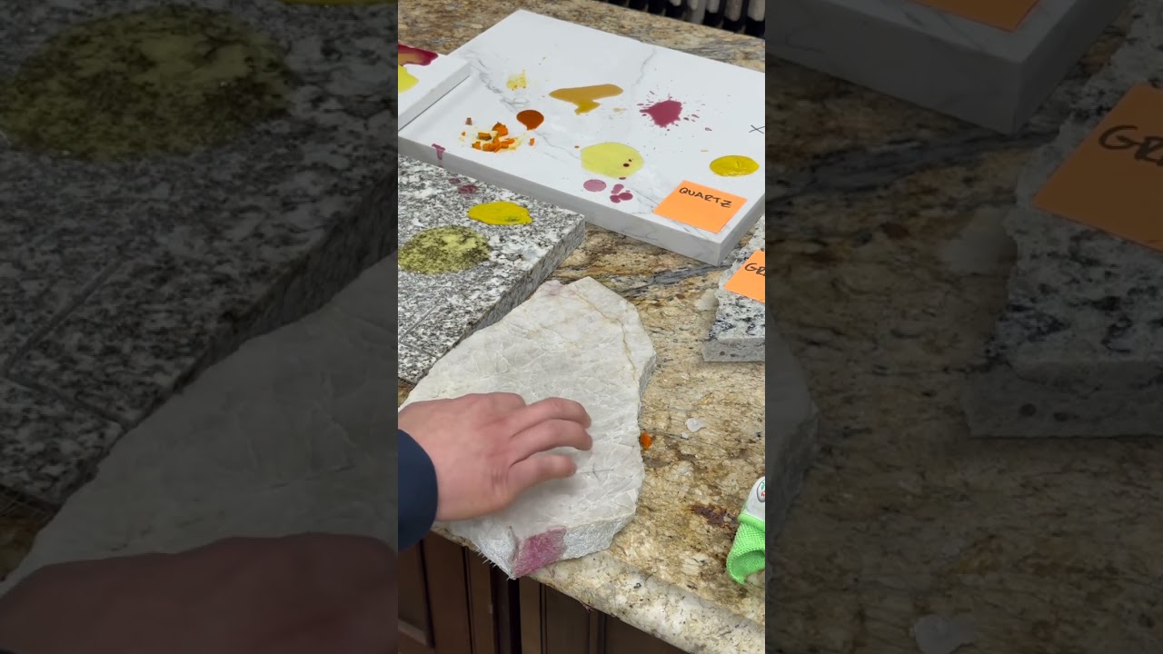 Quartzite Ultimate Stain Resistance Test