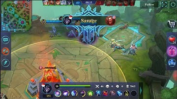 New hero ZHASK BUG got SAVAGE! Savage is Easy build crazy 5 VS 1 Crazy