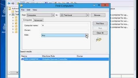 How to find computers in Active Directory in Microsoft Windows Server 2012