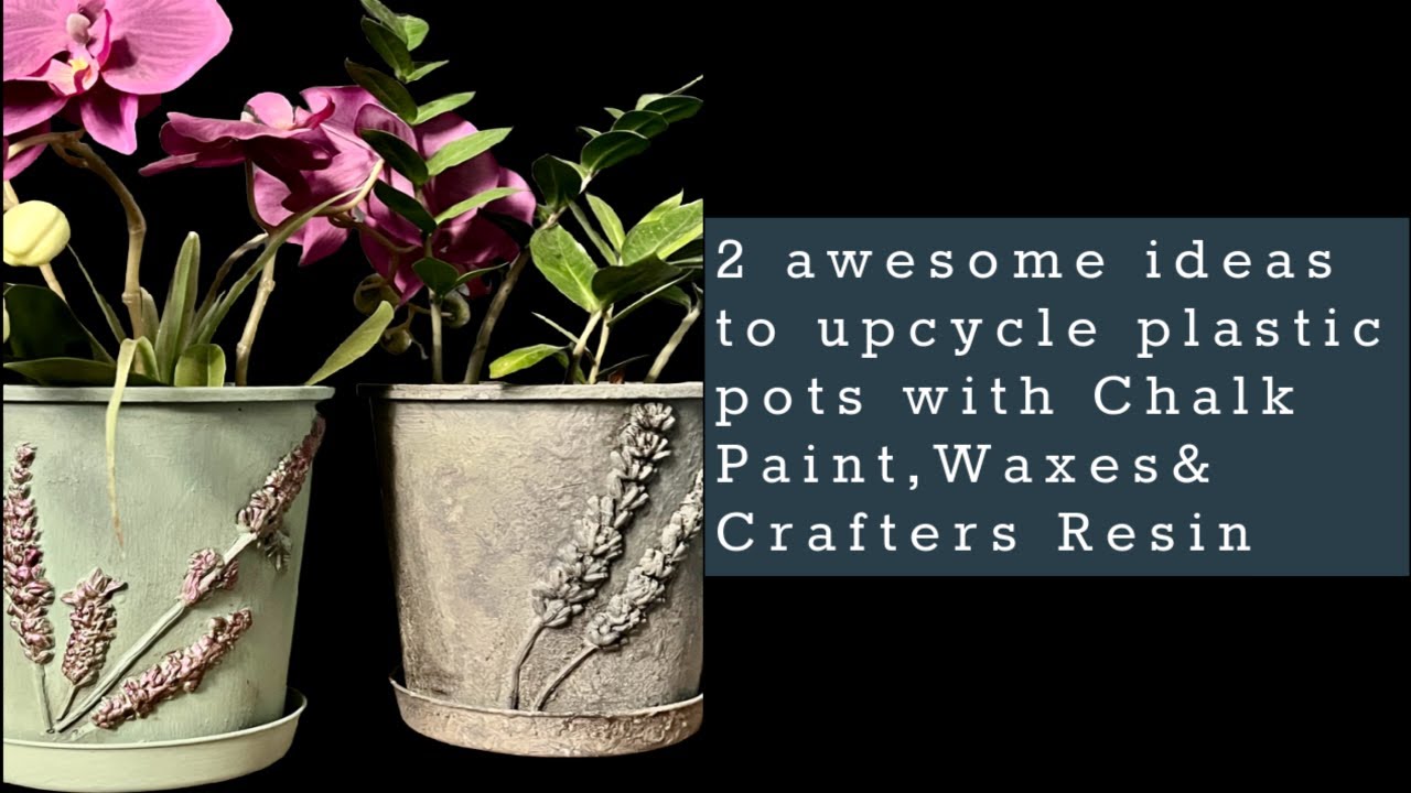 DIY 2 Ways To Chalk Paint Plastic Pots YouTube DIY 2 Ways To Chalk Paint Plastic Pots YouTube