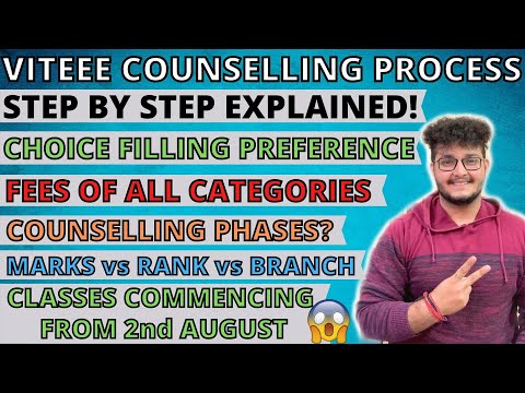 VITEEE COUNSELLING PROCESS EXPLAINED | STEP BY STEP PROCESS| VIT RESULT OUT| WORTH TAKING ADMISSION?