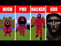 Minecraft NOOB vs PRO vs HACKER vs GOD: SQUID GAME STATUE BUILD CHALLENGE in Minecraft / Animation