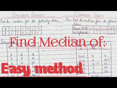 How to calculate Median for grouped data||Median of discrete ...