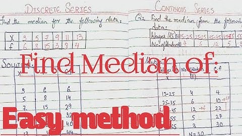 How to calculate Median for grouped data||Median of discrete & continuous series ||median statistics