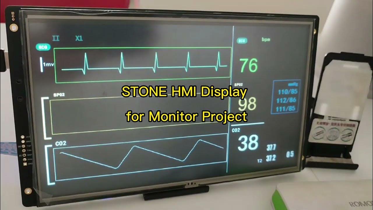 The STONE HMI display for monitor project | Drawing Curve function # ...