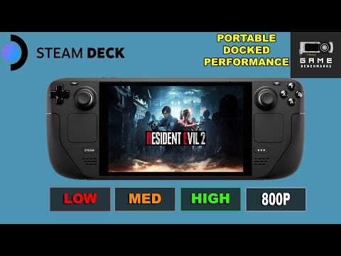 STEAM DECK, Resident Evil 2 Benchmark, 800P, 1080P, Low, Med, High,  Optimal Settings