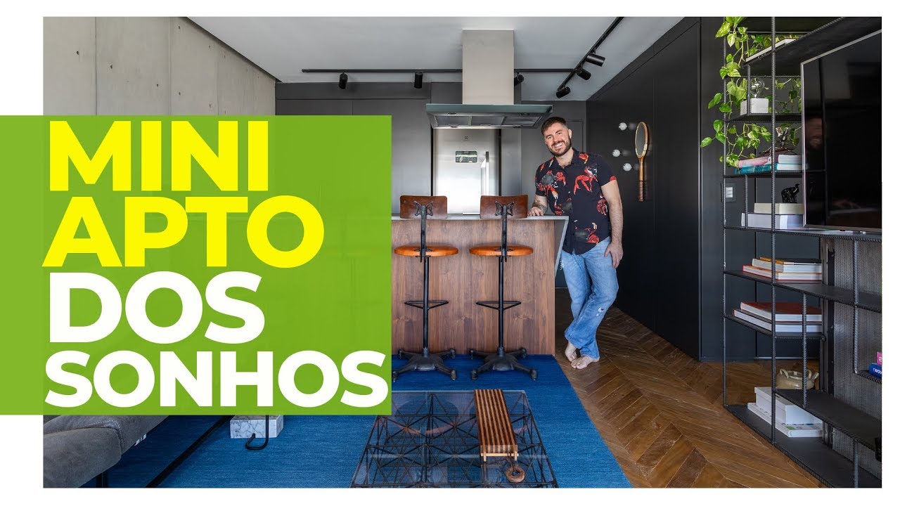MICRO APARTAMENTO DOS SONHOS - ELE USOU SUAS MELHORES IDEIAS DE DECORAÇÃO