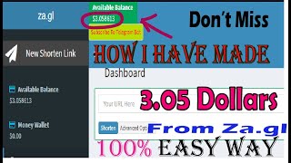 How To Make Money Za.gl || 2 Easy Tips