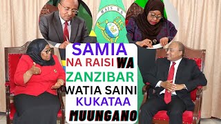 Zanzibar kwisha 📛 baada ya samia na Rais wa muungano kutia saini ya kuvunja muungano wa Tanzania.