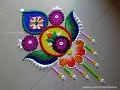 Very easy and beautiful rangoli | Easy rangoli designs by Poonam Borkar