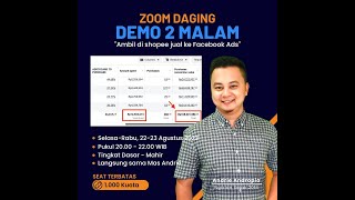 Webinar Demo Ambil Produk Shopee Jual ke FB Ads dan Hasilkan Uang Banyak Hari ke2 Bersama Andrie