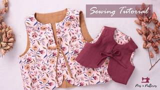 DIY Easy Reversible Vest + Sewing Patterns [ Beginner Sewing ] - PINS N PATTERNS