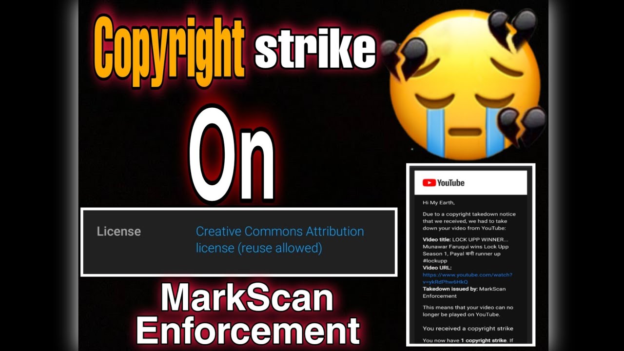What is MARKSCAN ENFORCEMENT ? Why sends Copyright strike to
