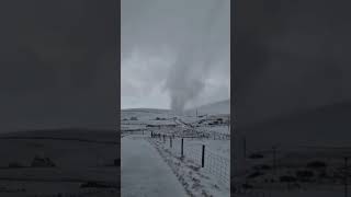 Witness Nature&#39;s Fury: A Rare Cool Snow Tornado!