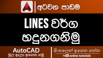 AutoCAD Beginner Course (Sinhala)- Part 08 -Line Settings
