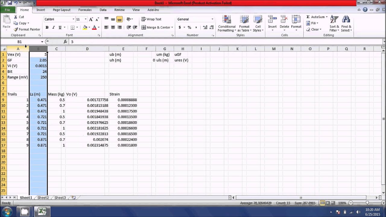 Measurements I Using Excel for Uncertainty Analysis YouTube
