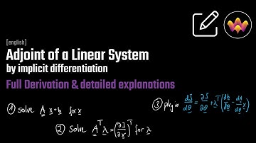 Adjoint Equation of a Linear System of Equations - by implicit derivative