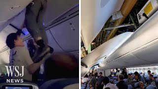 Watch: Passenger Stuck in Overhead Bin Following Severe Turbulence | WSJ News