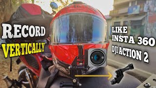 How To Record Vertical Video using Dji Action 2 | For Reels and Shorts | Insta 360 style