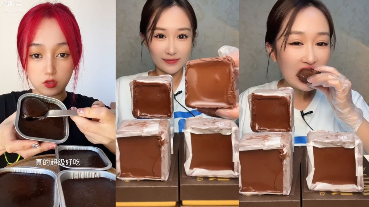 ASMR Sweet Chocolate Lava Fudge Cake Brownie Mukbang | chocolate Cake ...