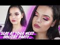 Holiday Glam Makeup Tutorial | Poppin Purple Vibes | Jackie Flores