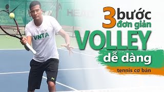 3 bước để đánh được kỹ thuật đứng lưới Tennis Volley | VNTA Acadeemy