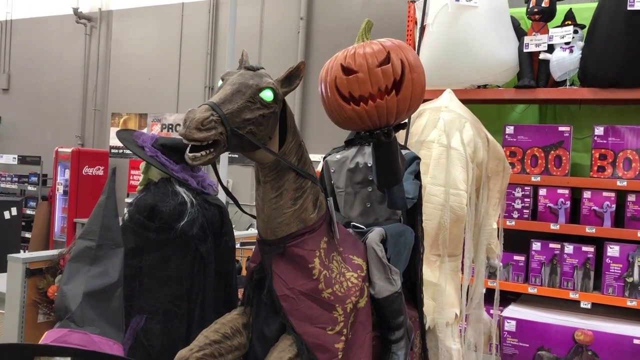 Home Depot Halloween 2019: Headless Horseman - YouTube