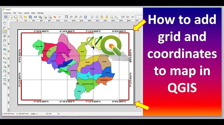 How To Add Grid And Coordinates To Map In QGIS | Create map in QGIS