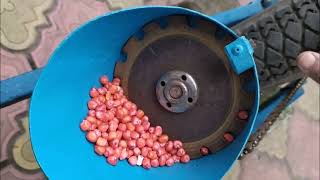 Высевающий аппарат кукурузной сеялки точного высева/The sowing device for a precision seeder.