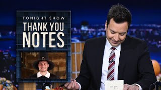 Thank You Notes: Pilgrims, Spirit Airlines | The Tonight Show Starring Jimmy Fallon