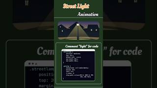 🔥Street Light Animation Using HTML CSS &amp; JS #coding