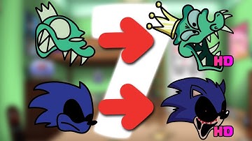 Redrawing Friday Night Funkin Icons - Balloon Boy, Sonic, K Rool, BF Phone, Tord, Senpai, Gumball