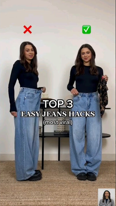 💥 Most Viral Top 3 Hacks To Tighten Jeans Waist | How To Tighten loose Jeans Waist #shorts