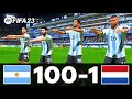 Fifa 23  messi ronaldo mbappe neymar all stars  argentina 100  1 netherlands