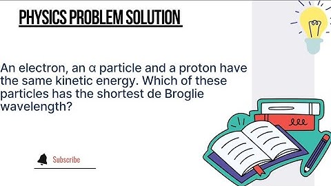 An electron, an α particle and a proton have the same kinetic energy. Which of these particles has..
