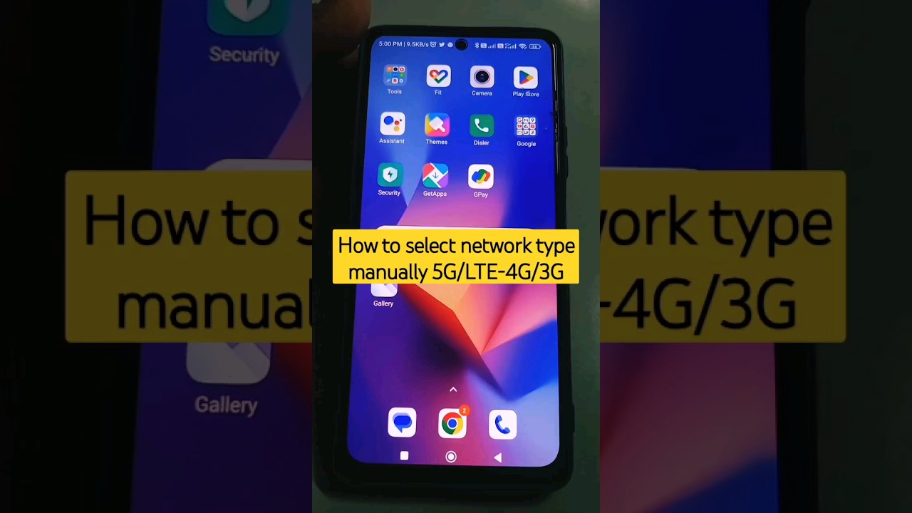 Как выбрать тип сети вручную 5G/LTE-4G/3G 