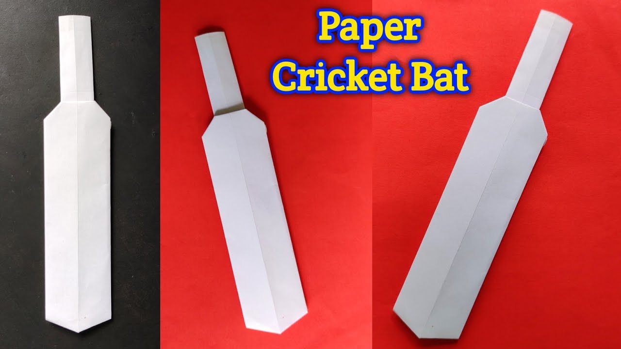 How to make Paper Cricket Bat | Paper Cricket Bat | Paper Bat | Cricket Bat | Paper Craft