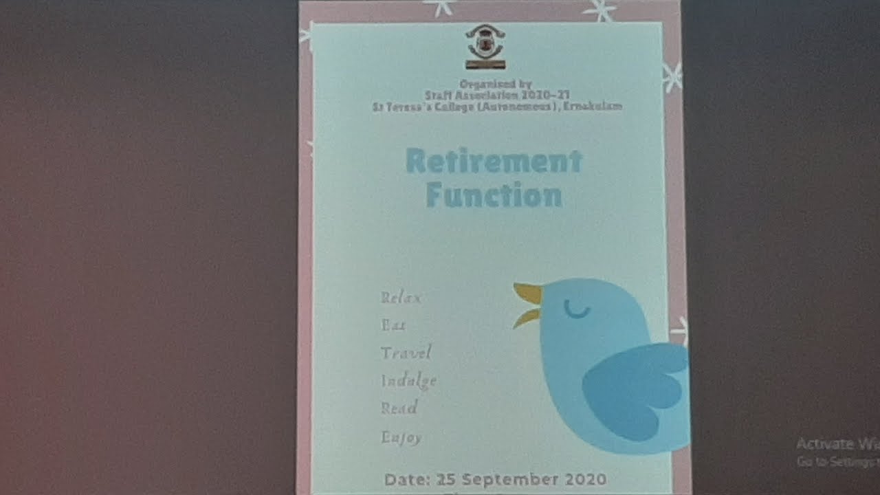 Retirement Function - YouTube