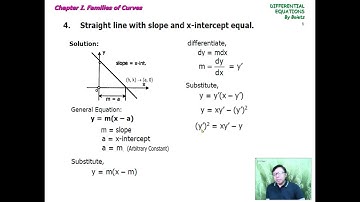 Differential Equations:  Families of Curves