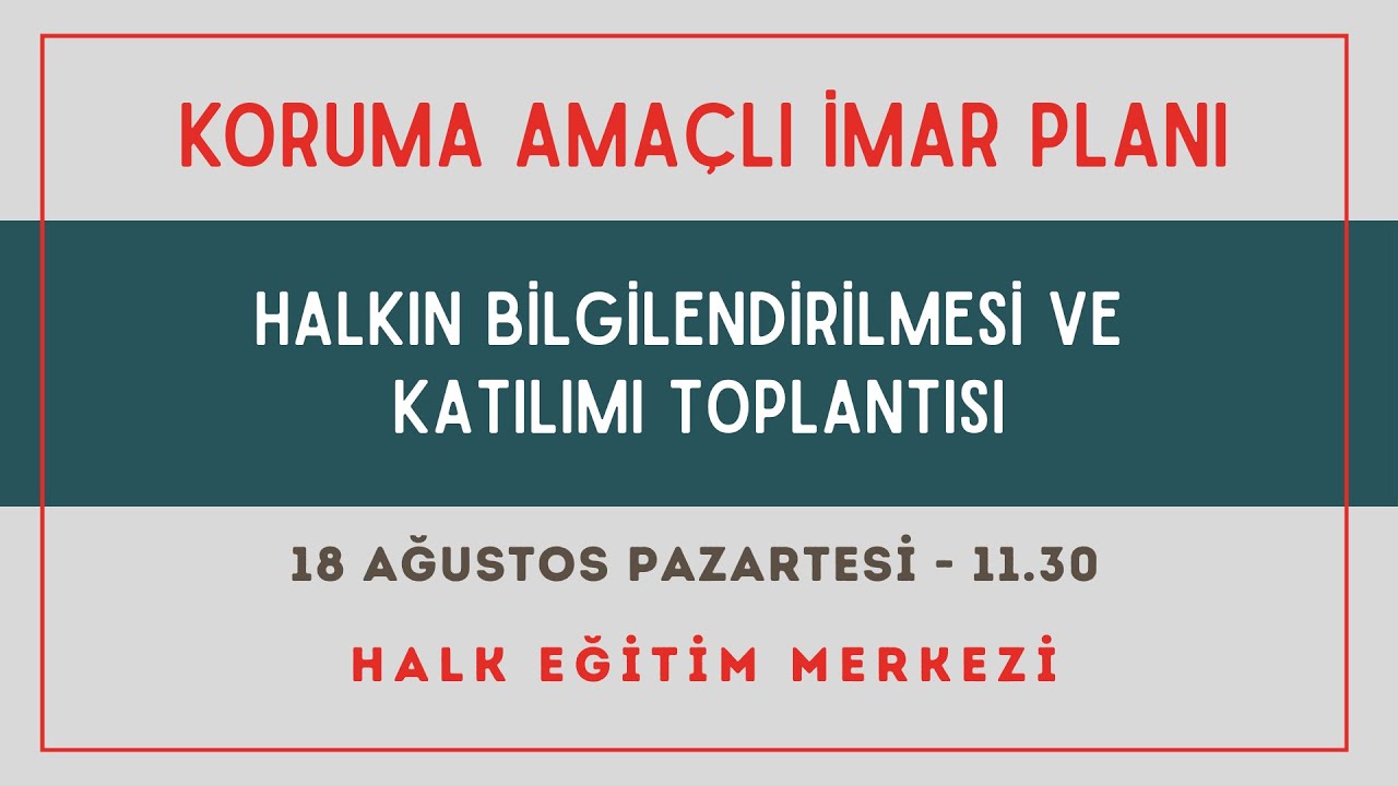 İmar Planı Halkı Bilgilendirme Toplantısı