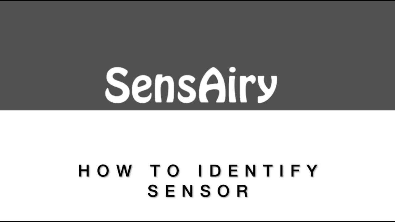SensAiry How to identify sensor YouTube