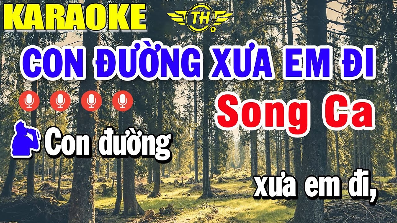 Con Đường Xưa Em Đi Karaoke Song Ca Nhạc Sống 2023 | Trọng Hiếu