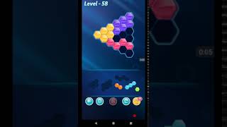 BLOCK HEXA PUZZLE LEVEL 58 ANSWERS REGULAR A LEVEL PACK screenshot 4