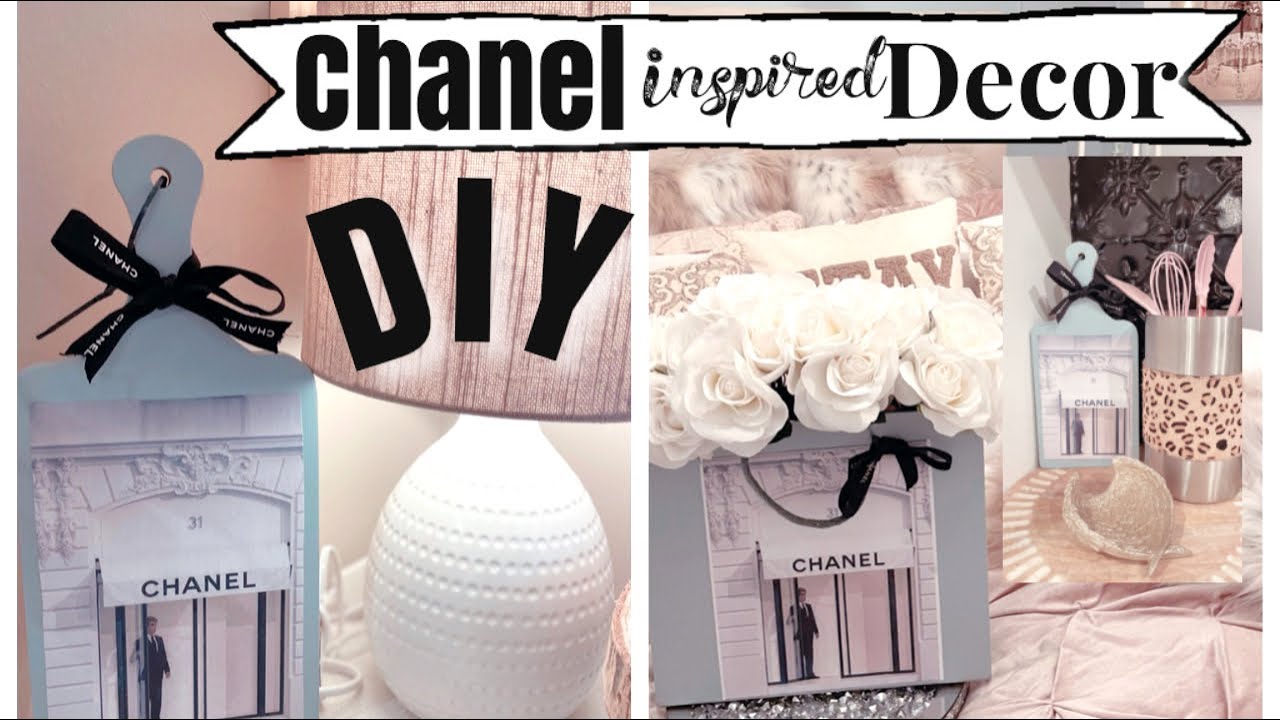 GLAM CHANEL INSPIRED HOME DECOR  DIY INEXPENSIVE GLAM HOME DECOR