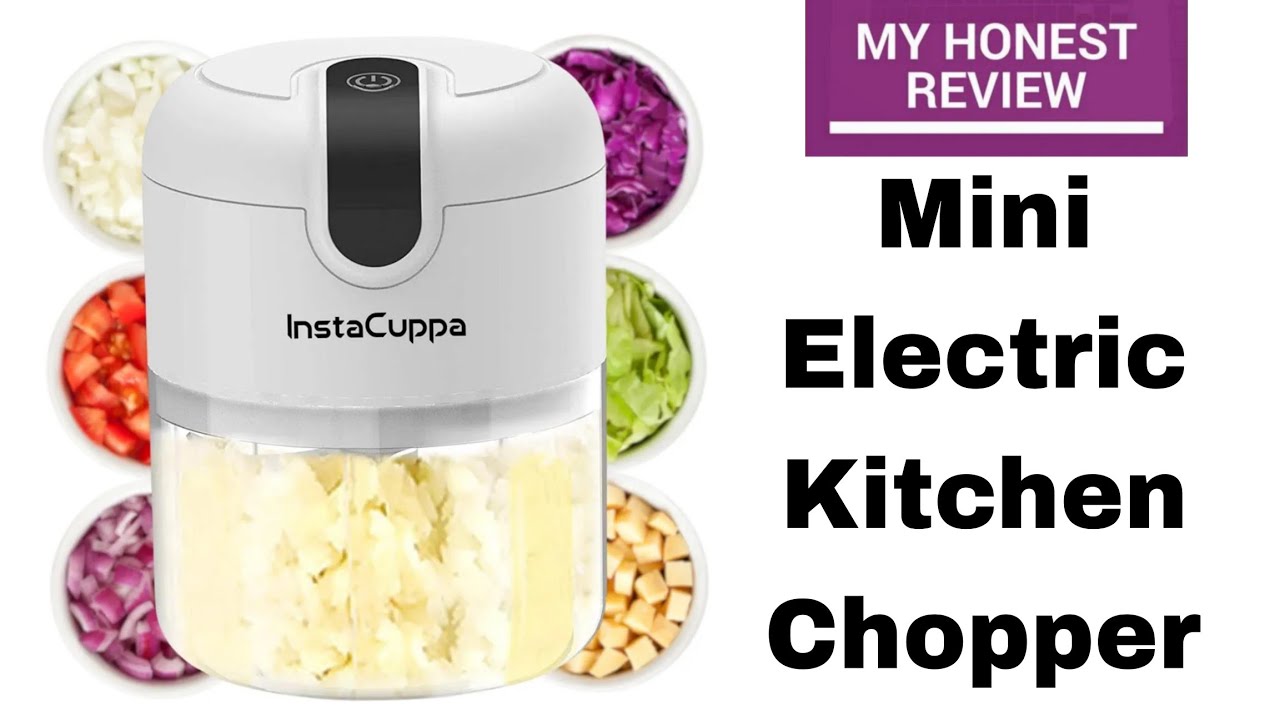 New InstaCuppa Rechargeable Mini Electric Chopper | 45W Fast Vegetables Chopping for Busy Moms 250ML