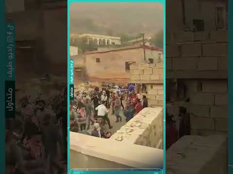 يتجه نحو منازل الأهالي اندلاع حريق ضخم في جبال دير شميل غربي حماة سوريا راديو طيف